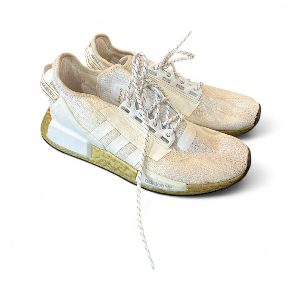 Adidas Cream and Gold Athletic Shoes